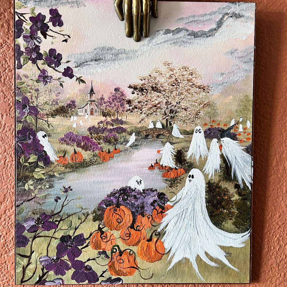 One-Of-A-Kind,Enhanced Vintage Ghost Art